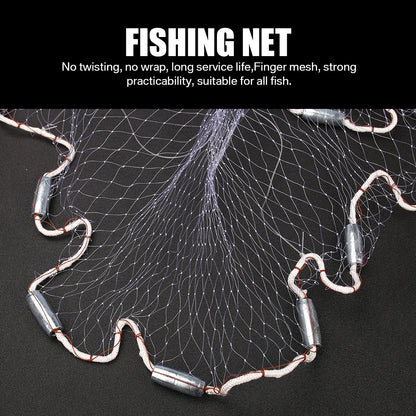 Saltwater Cast Net With Small Mesh Aluminum Sinker