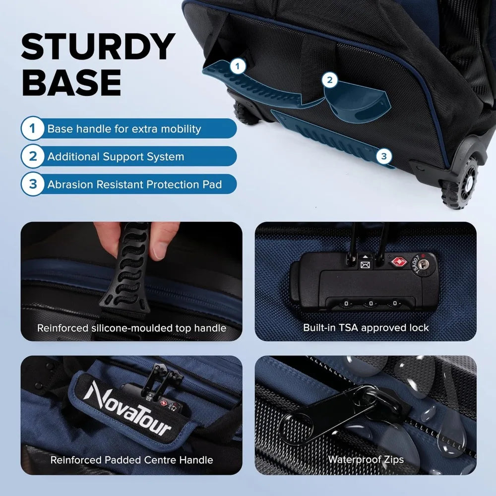 Golf Travel Bag Hard Case Top 1680D With TSA Locking