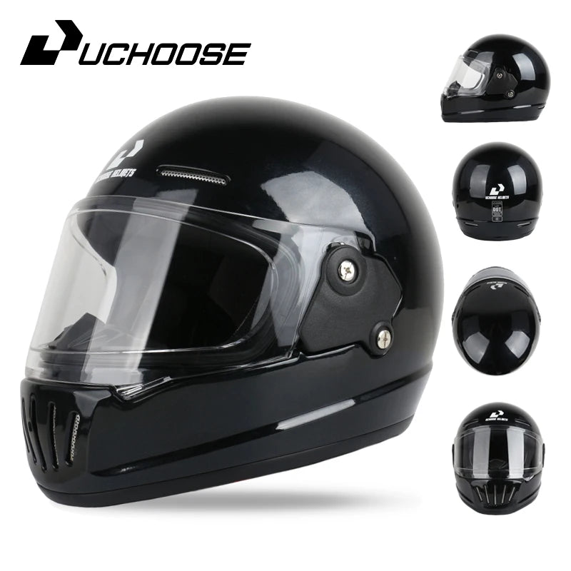 UCHOOSE Retro Motorcycle Helmet DOT Open Face Classic Style