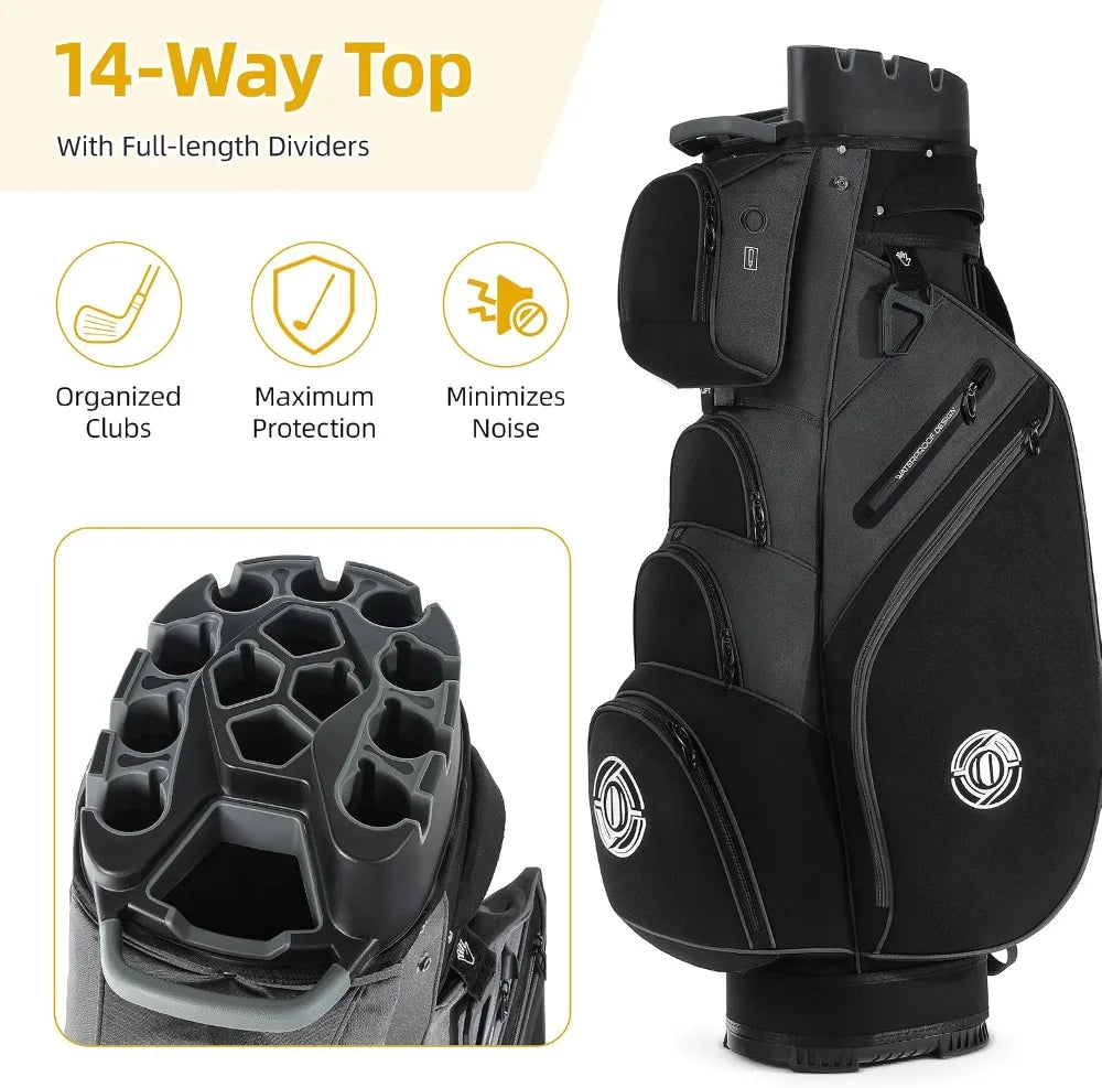 14 Way Molded Golf Cart Bag With Full Length Dividers