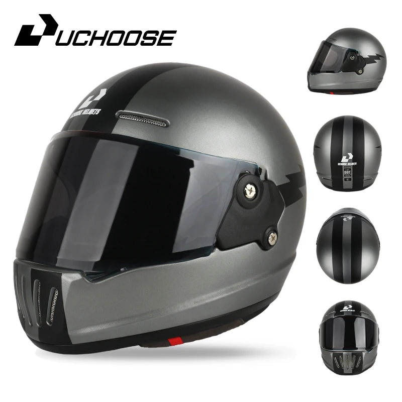 UCHOOSE Retro Motorcycle Helmet DOT Open Face Classic Style