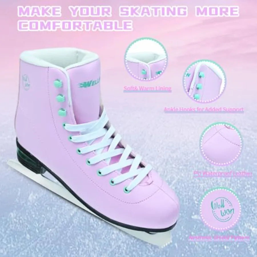 Women Figure Skates With Air Cushion And Velvet Lining