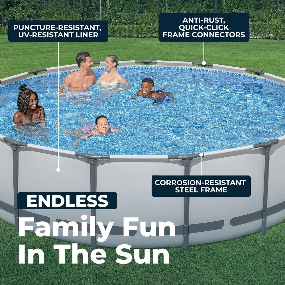 Steel Pro MAX Above Ground Pool With Filter Pump Ladder