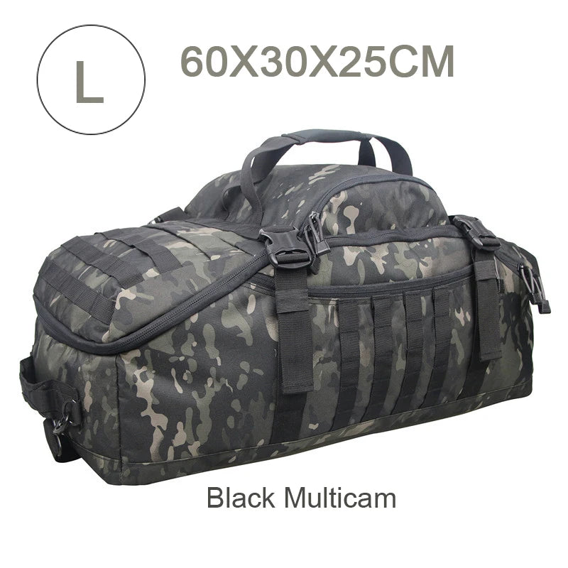 LQARMY Outdoor Mountaineering Bag MOLLE Tactical Backpack Hiking Duffel Bag