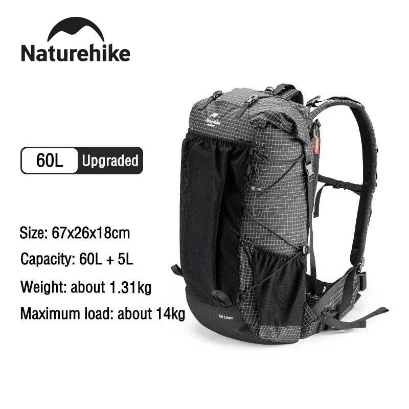 Naturehike Waterproof Hiking Backpack With Rain Cover And High Capacity