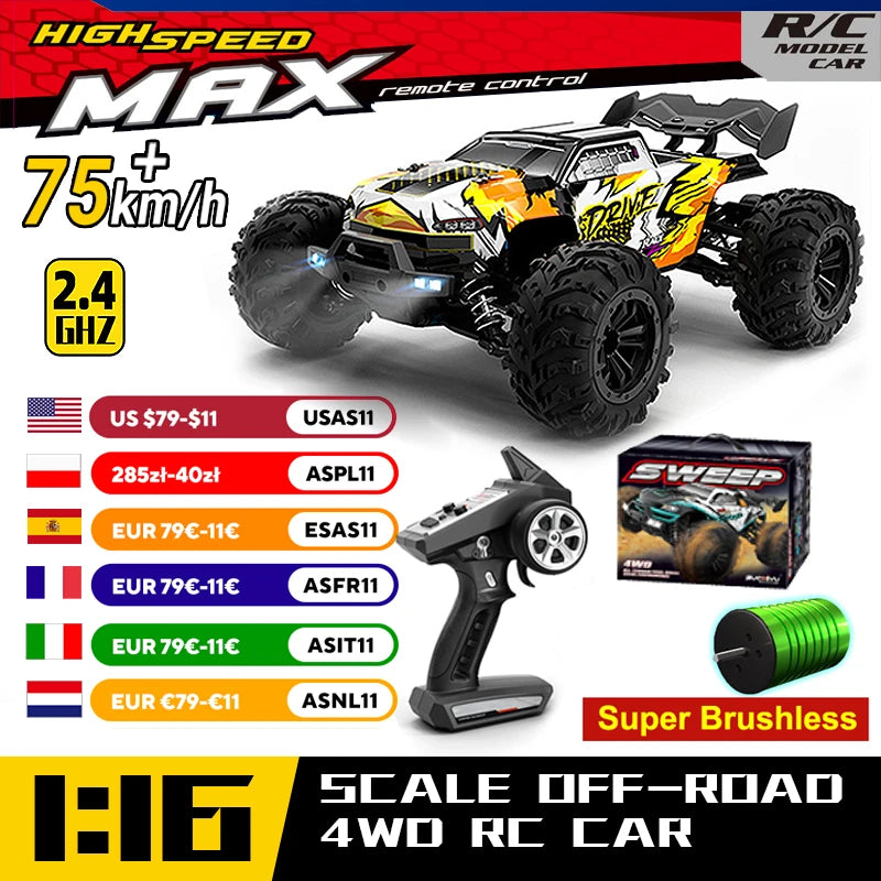 WLtoys 16101 Pro 4WD RC Car With High Speed Performance