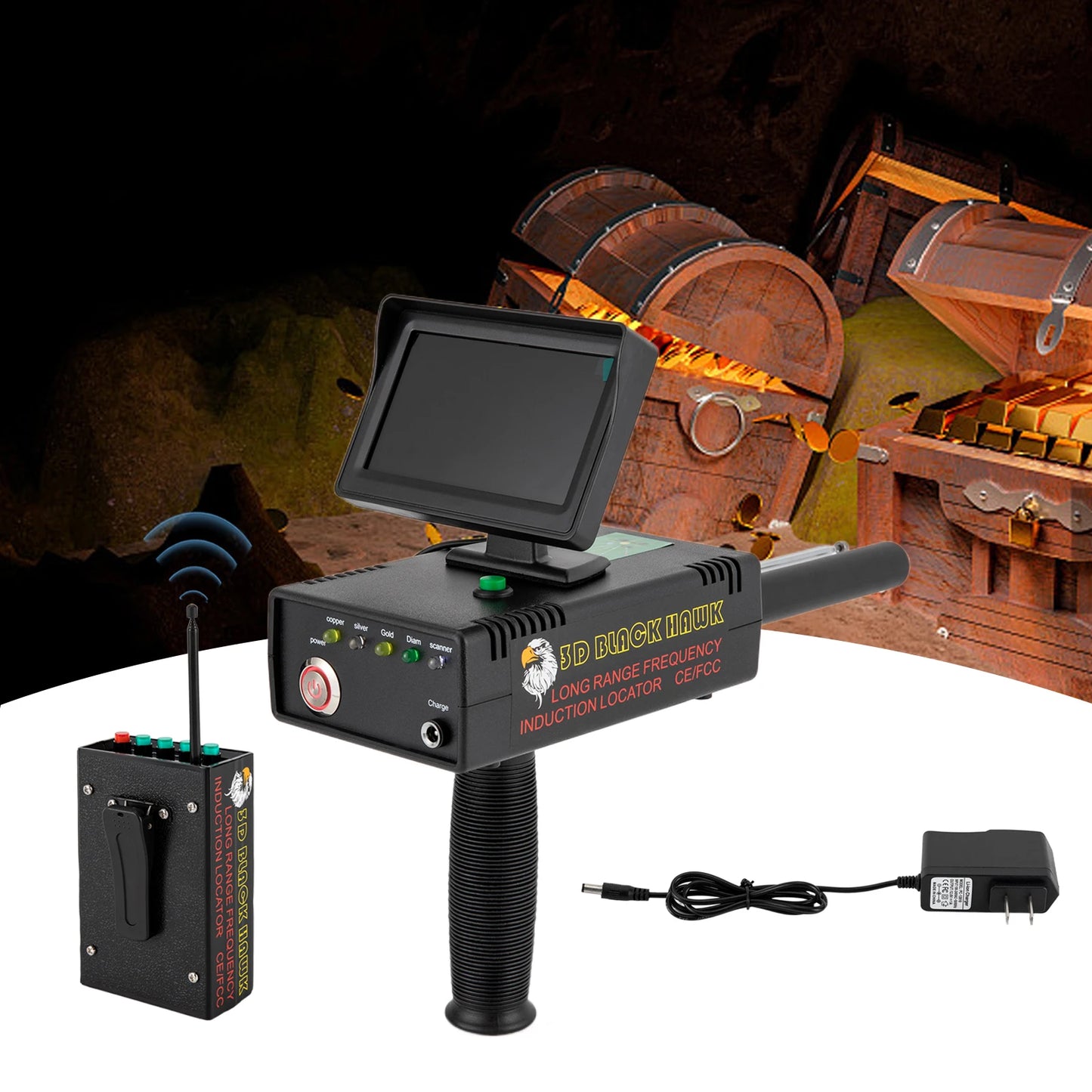 Metal Detector Gold Finder Underground Metal Scanner With LCD Screen