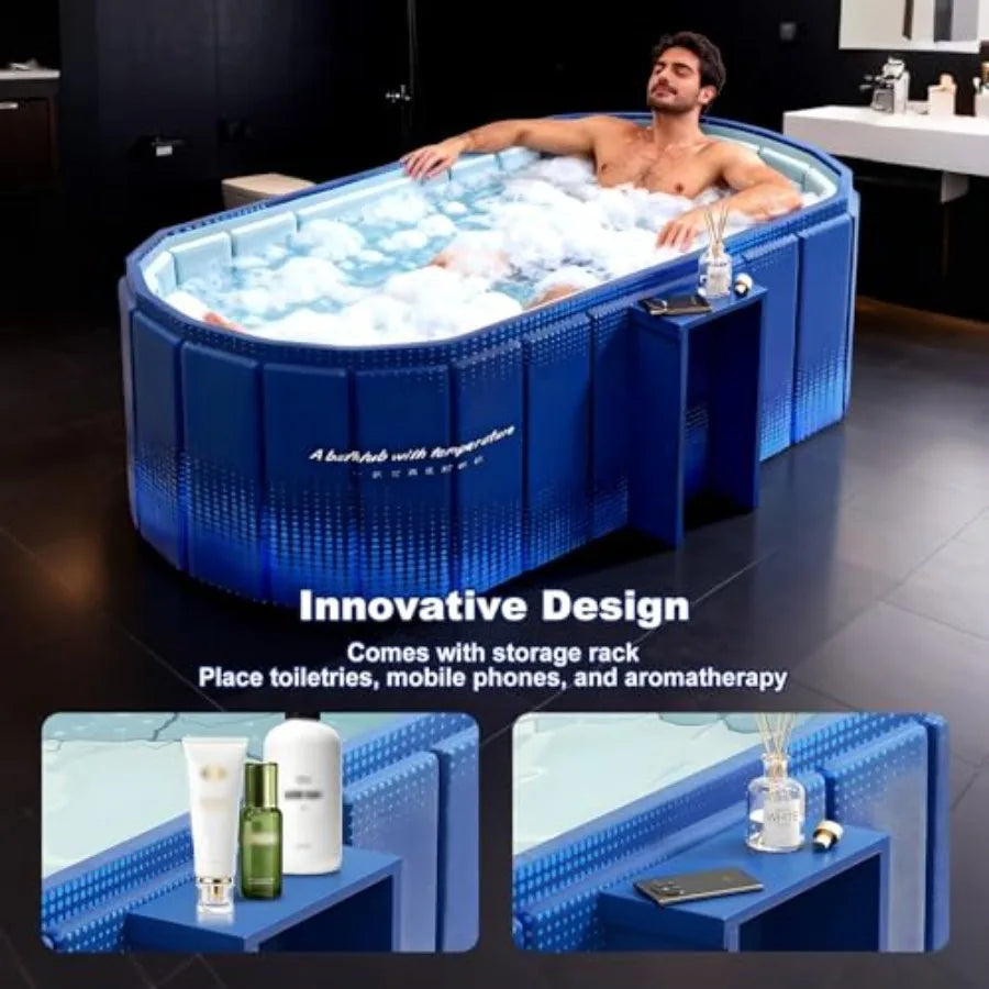 Portable Collapsible Cold Plunge Bathtub Foldable Ice Bath Spa