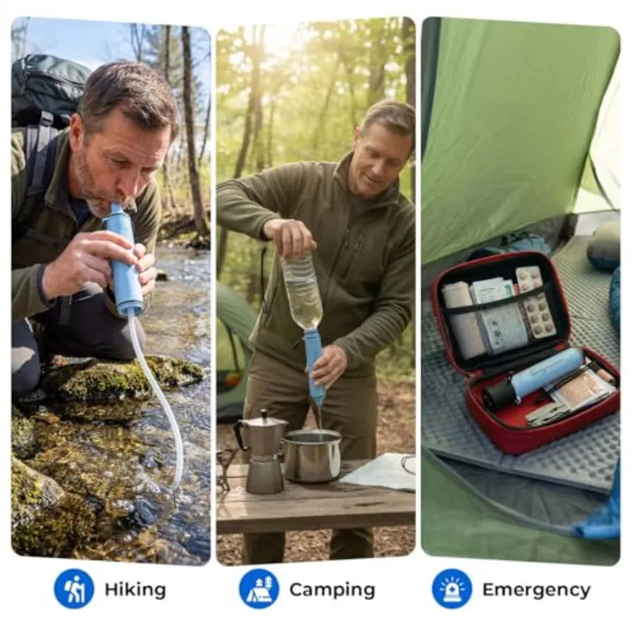 Personal Water Filter for Survival Hiking and Emergency Use