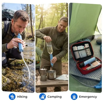 Personal Water Filter for Survival Hiking and Emergency Use