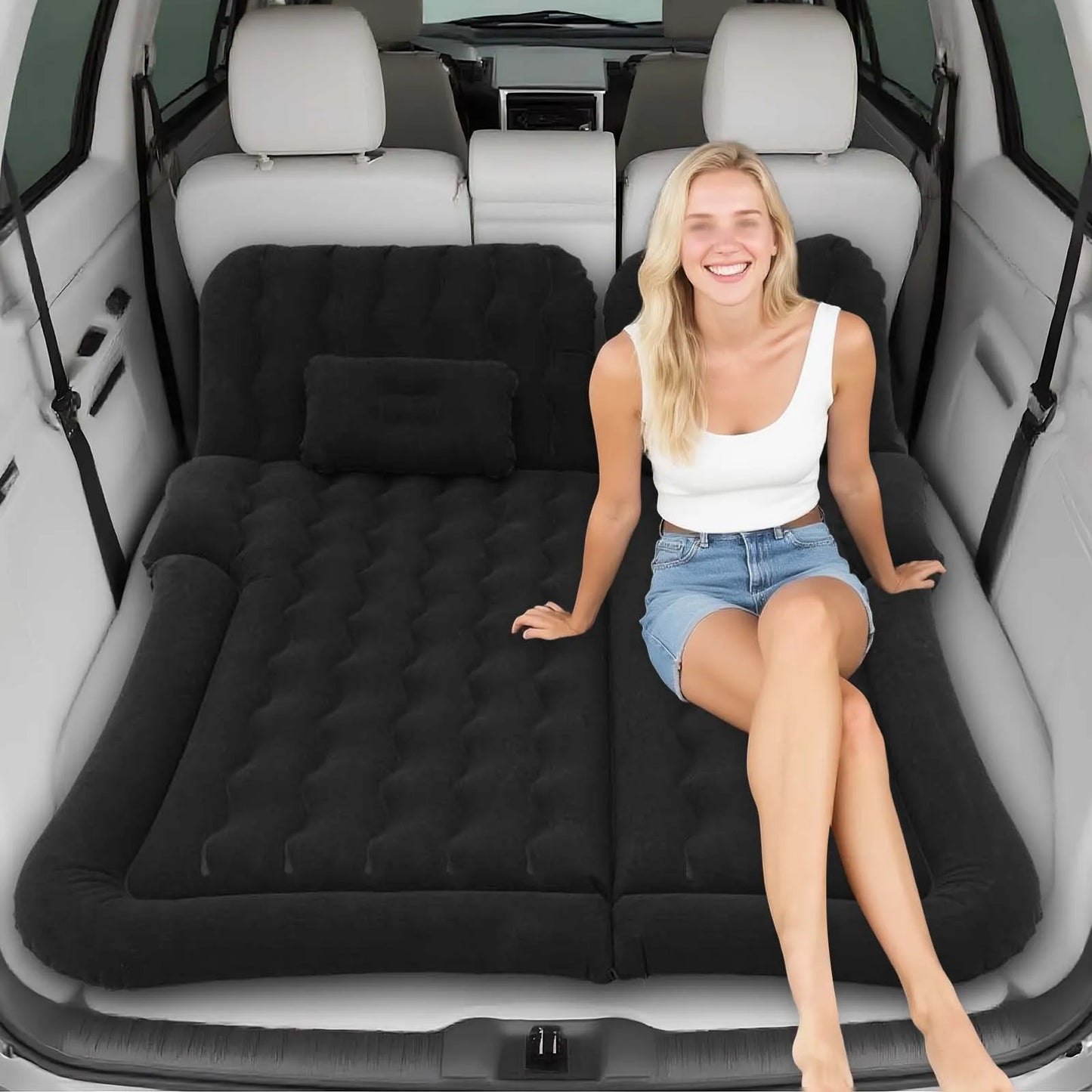 SUV Air Mattress With Pillows Thickened Inflatable Car Bed Set