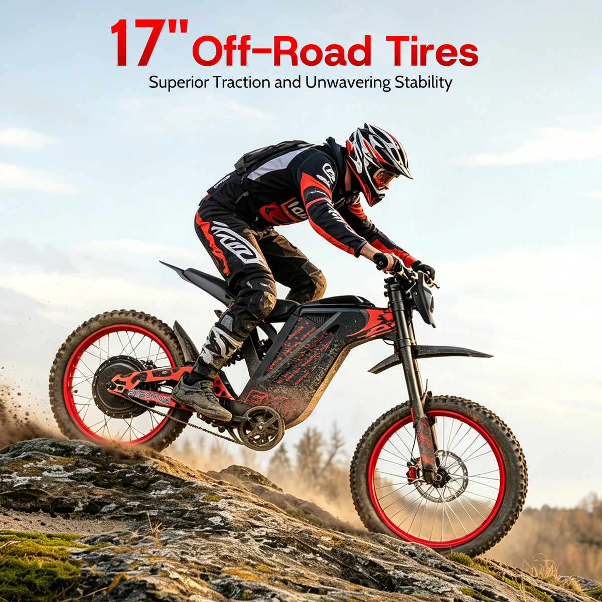 Eoeotwo 3000W Electric Dirt Bike 40Mph Offroad Mountain E-Bike