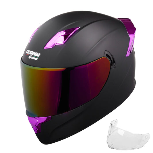 Crown Racing F700 Full Face Motorcycle Helmet DOT FMVSS 218