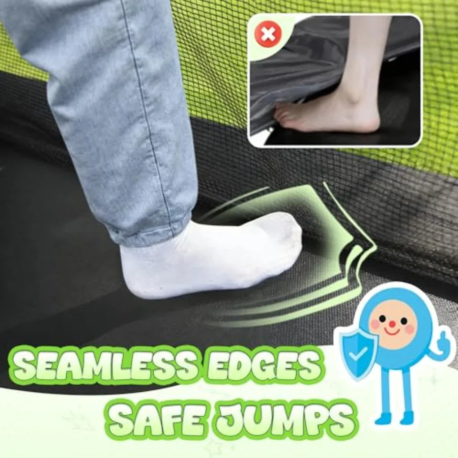Outdoor Rectangle Trampoline With Galvanized Steel Frame And Safety Net