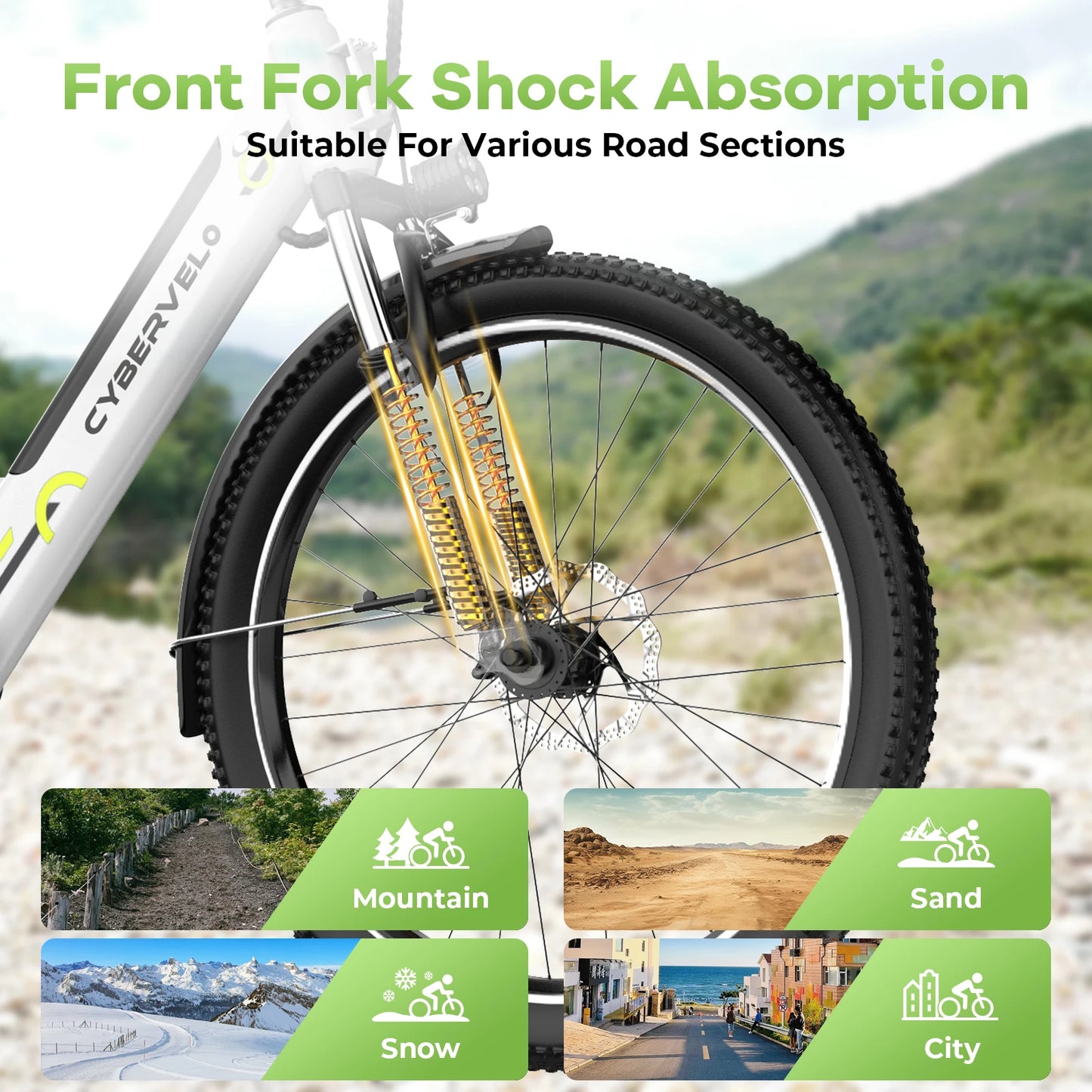 CBVELO EK2 1000W Electric Bike For Adults 80 Miles Range Ebike