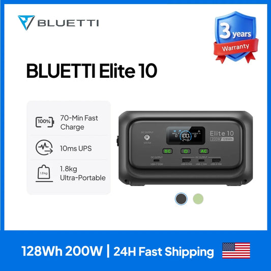 Bluetti Elite 10 128Wh LiFePO4 Portable Power Station