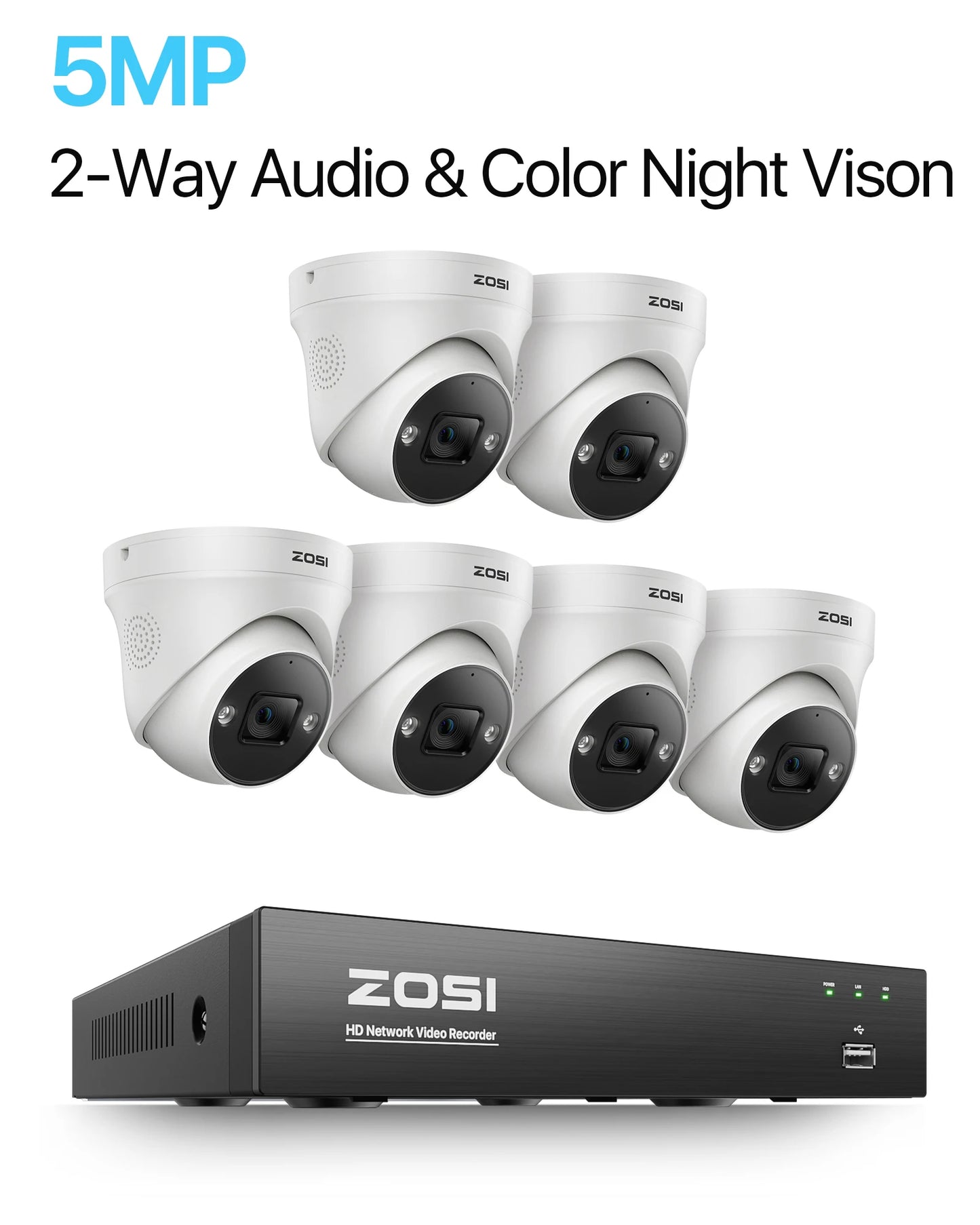 ZOSI 4K 8MP POE Video Surveillance Kit 8Channel NVR System