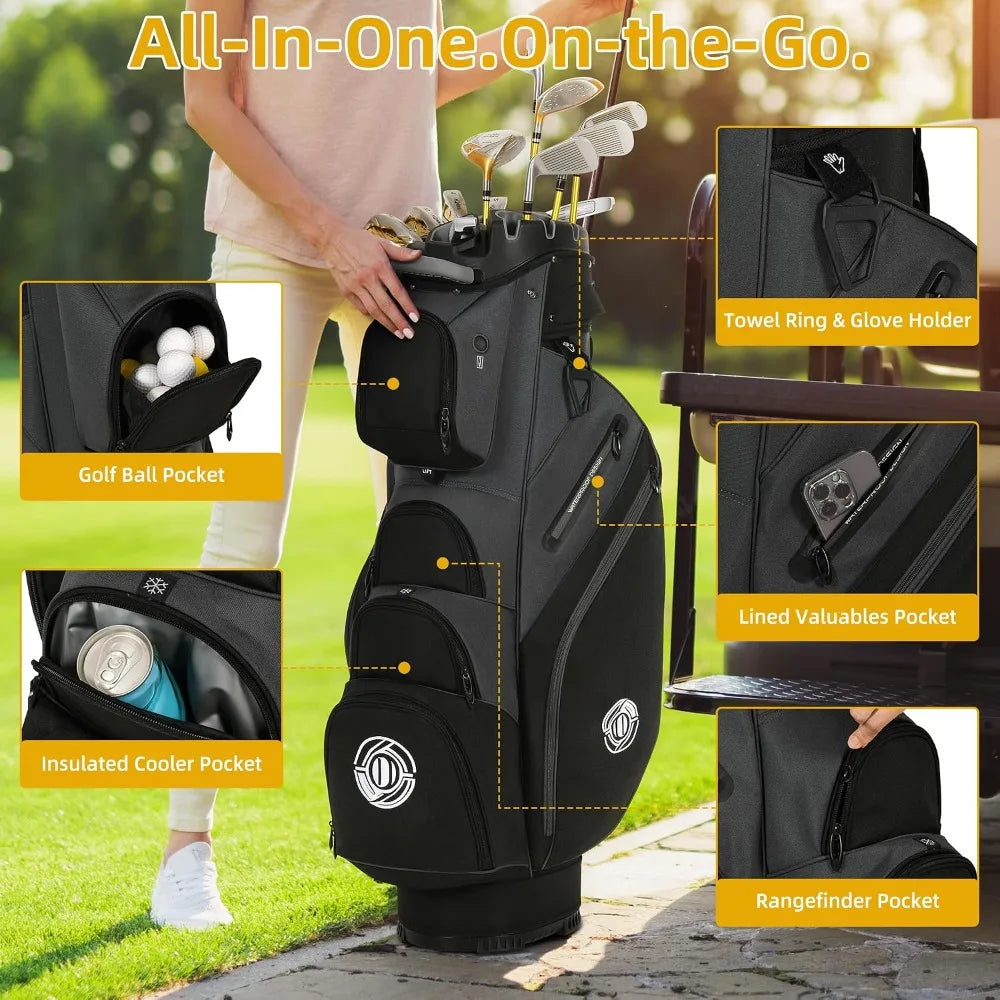 14 Way Molded Golf Cart Bag With Full Length Dividers
