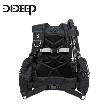 DIDEEP Jacket Type Scuba Diving Buoyancy Control Device BCD Equipment High-strength Nylon Professional Diving Safety Gear