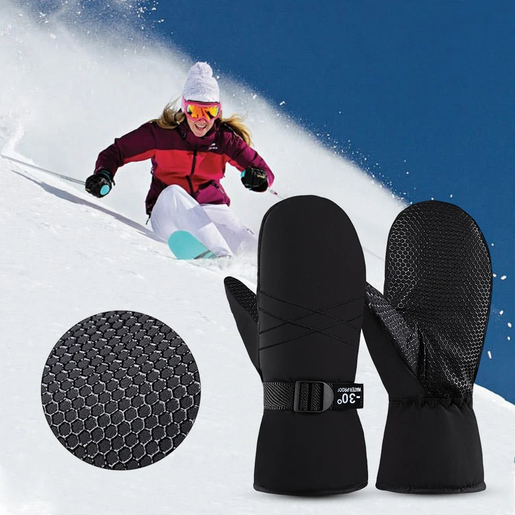 Waterproof Ski Mittens Thermal Snowboard Gloves for Men Women