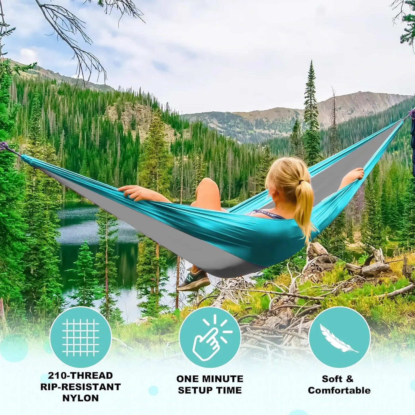 The Art of Hammock Bliss Camping Hammock Double With Straps