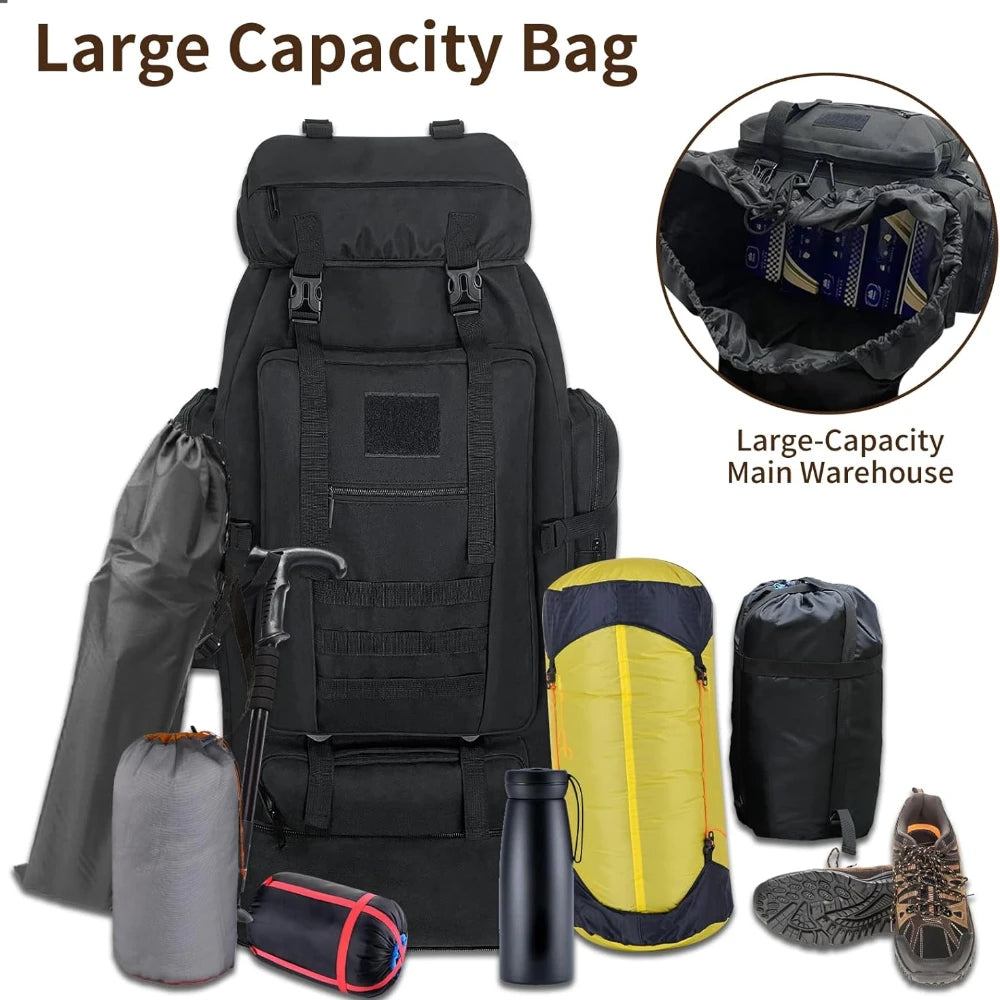 Waterproof Nylon Adjustable Hiking Backpack For Camping Travel Outdoors