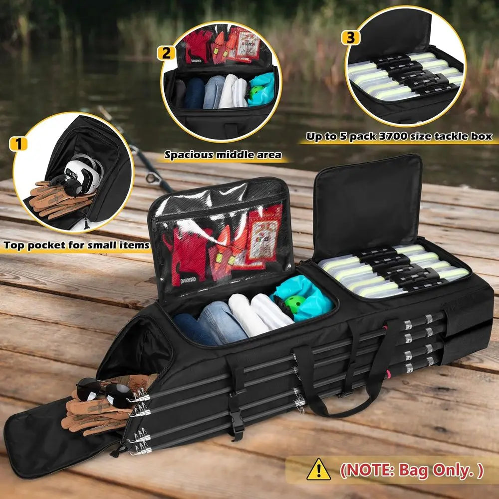 Fishing Rod Backpack With 8 Rod Capacity And Molle System