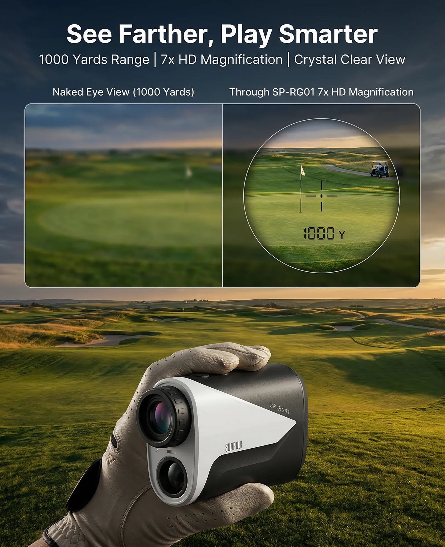 Sunpow Golf Rangefinder With Slope And Flag Pole Locking