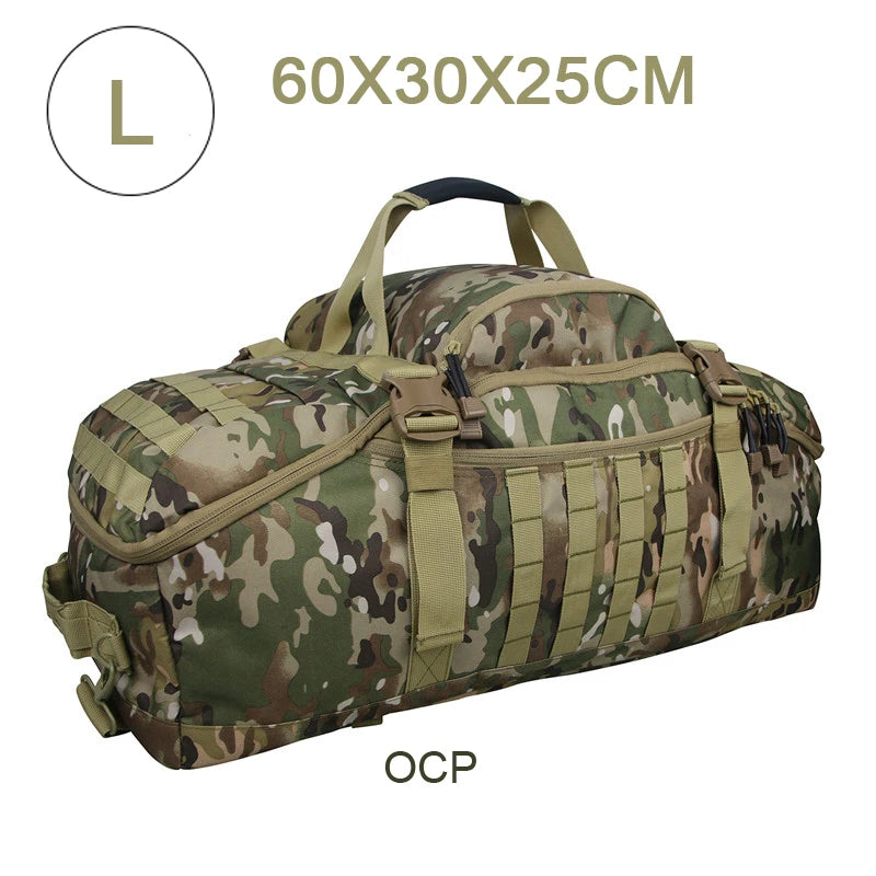 LQARMY Outdoor Mountaineering Bag MOLLE Tactical Backpack Hiking Duffel Bag