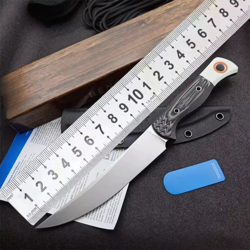BM 15500-1 Meatcrafter Durable D2 Steel Blade High-Strength Large Straight Knife  Outdoor Camping Survival Knife Hunting Tool