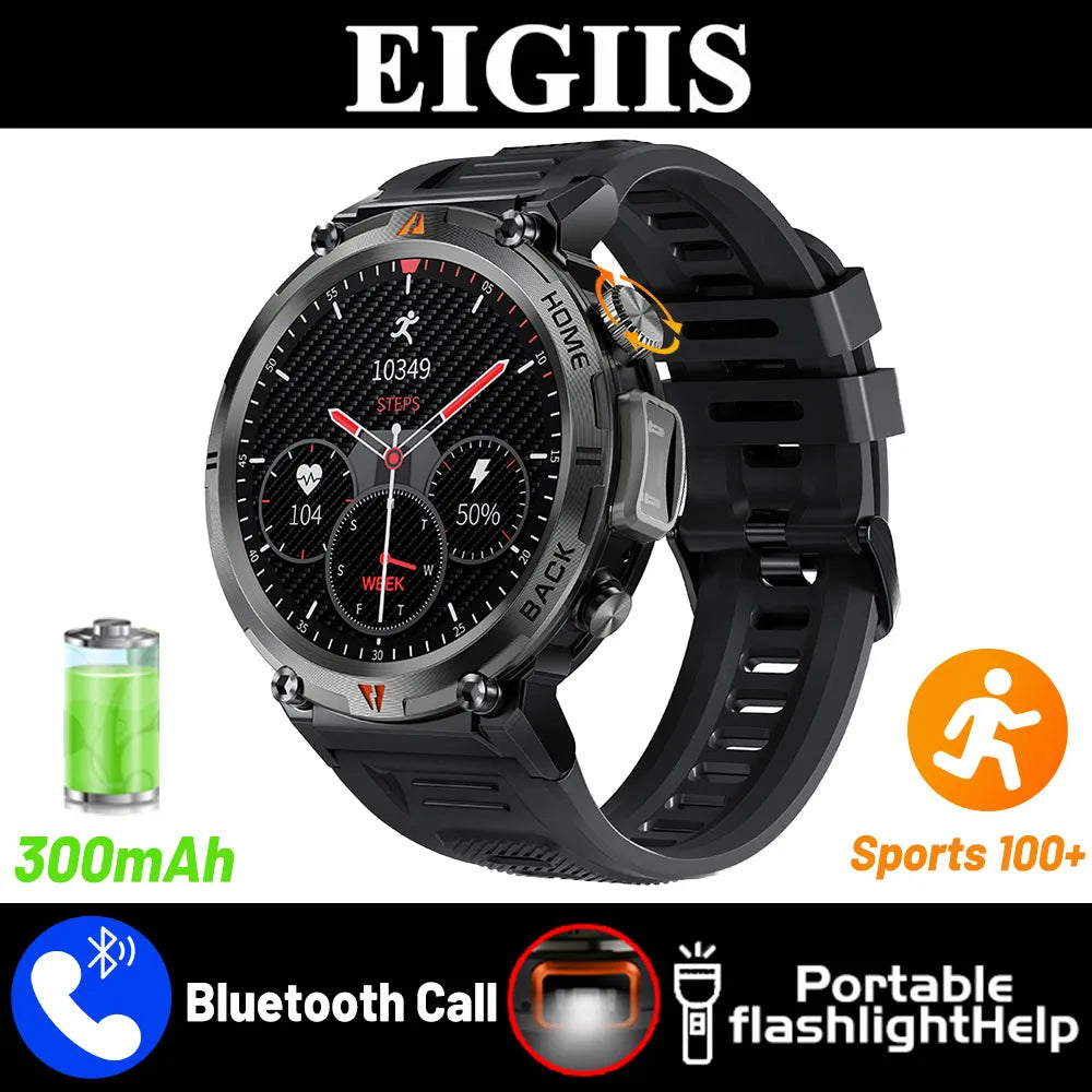 EIGIIS KE3 Smartwatch For Men Bluetooth Call Heart Rate Monitor