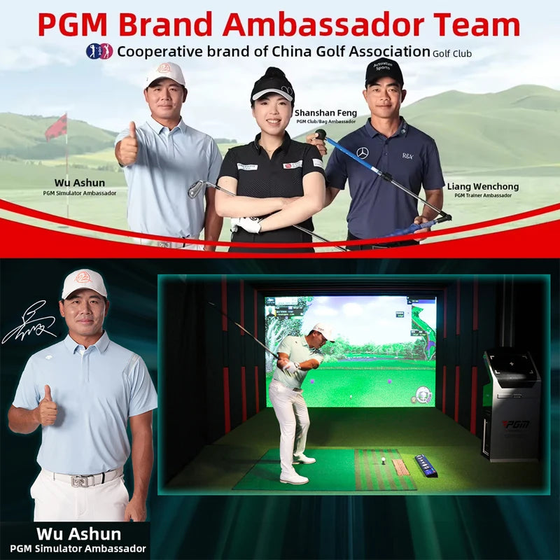 PGM MNQ001 Golf Simulator for Home Use 3D Swing Analyzer with Launch Monitor Indoor Training System & Virtual Course
