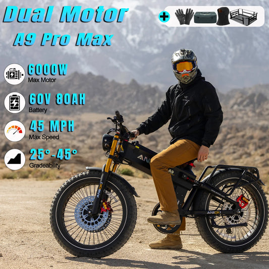 ANIIOKI 6000W Dual Motor Electric Bike A9 Pro Max AWD