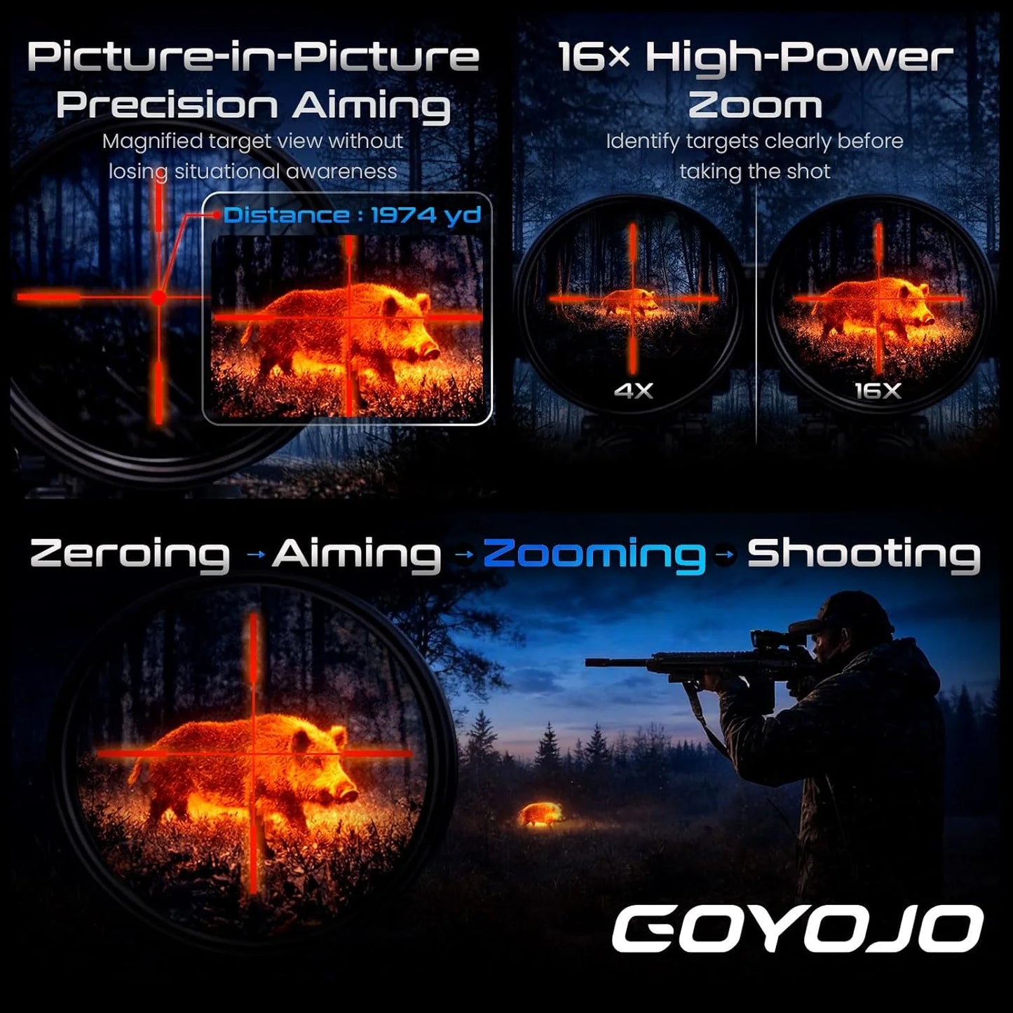 GOYOJO GRL Series Thermal Scopes 384x288 High Resolution Night Vision