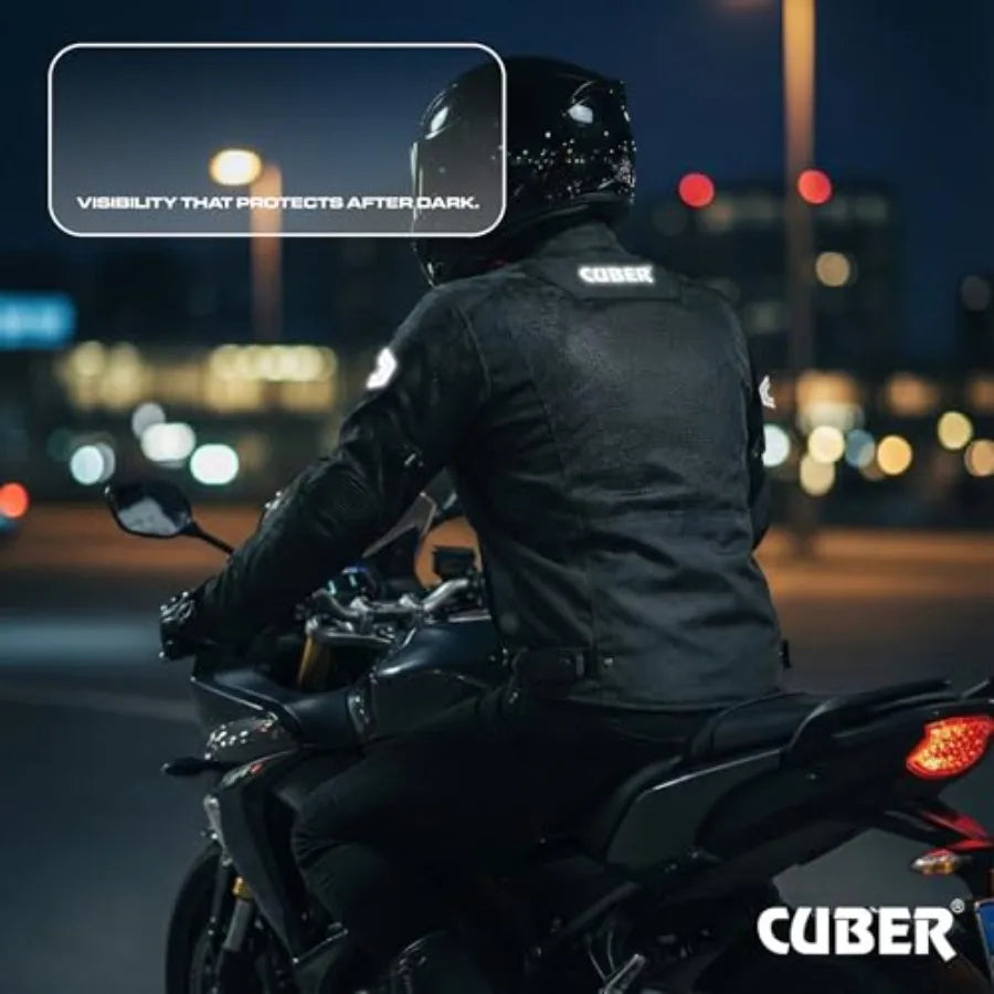CUBER MOTORCYCLE BREATHABLE MESH JACKET MENS WITH CE ARMOR BIKERS RACING GEAR SUMMER MOTORBIKE PROTECTIVE JACKET