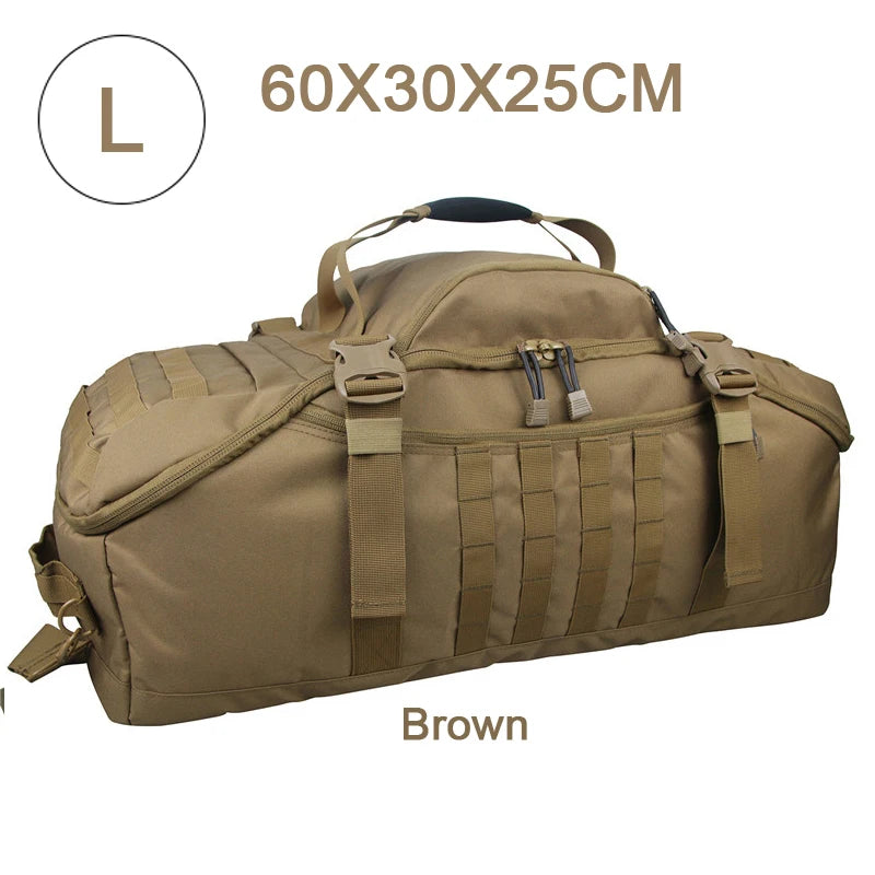 LQARMY Outdoor Mountaineering Bag MOLLE Tactical Backpack Hiking Duffel Bag