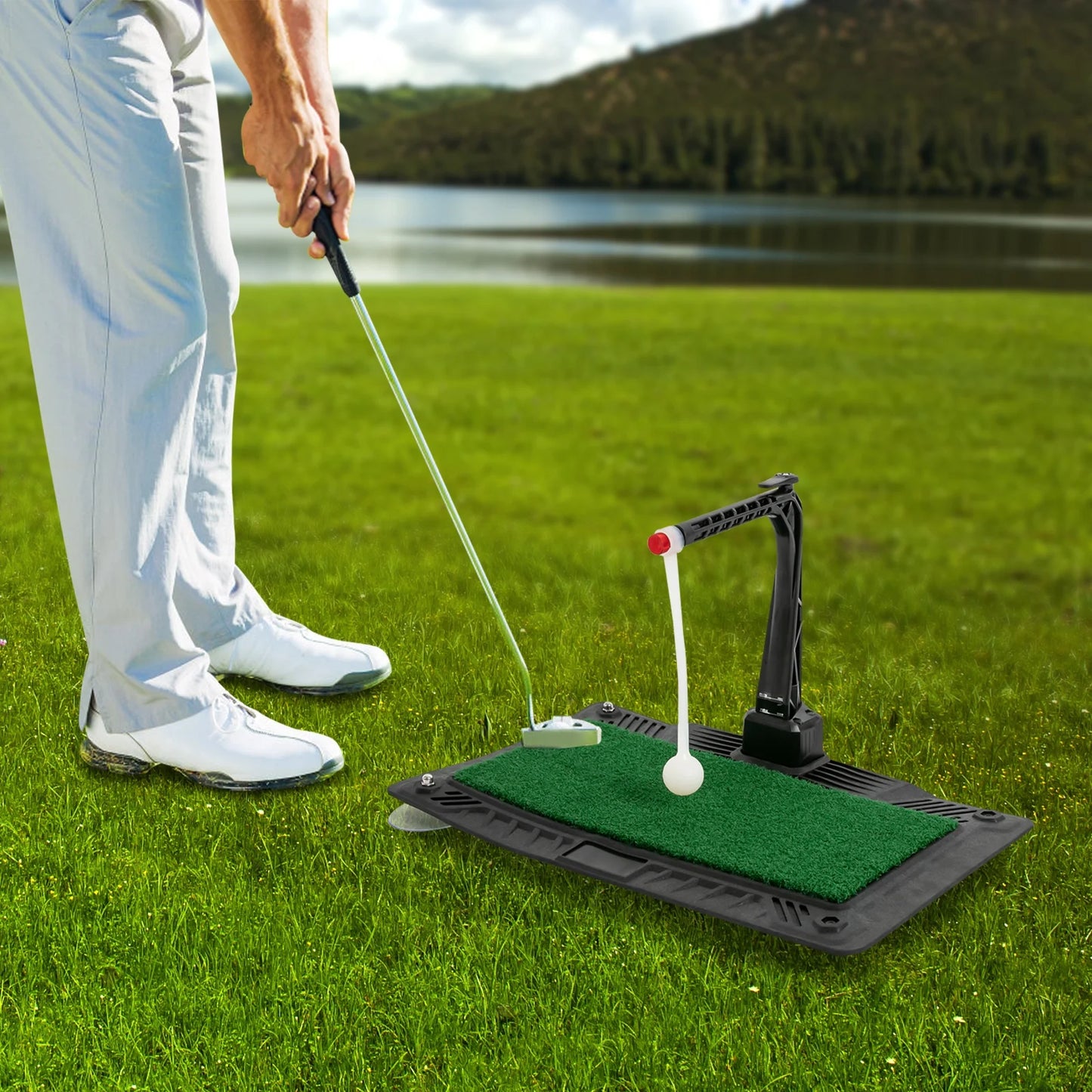 Golf Swing Trainer Height Adjustable For Practice And Hitting