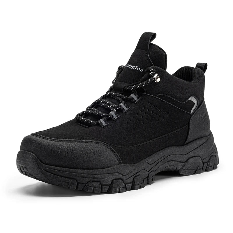 Mens Mid Height Hiking Boots Non Slip Outdoor Trekking