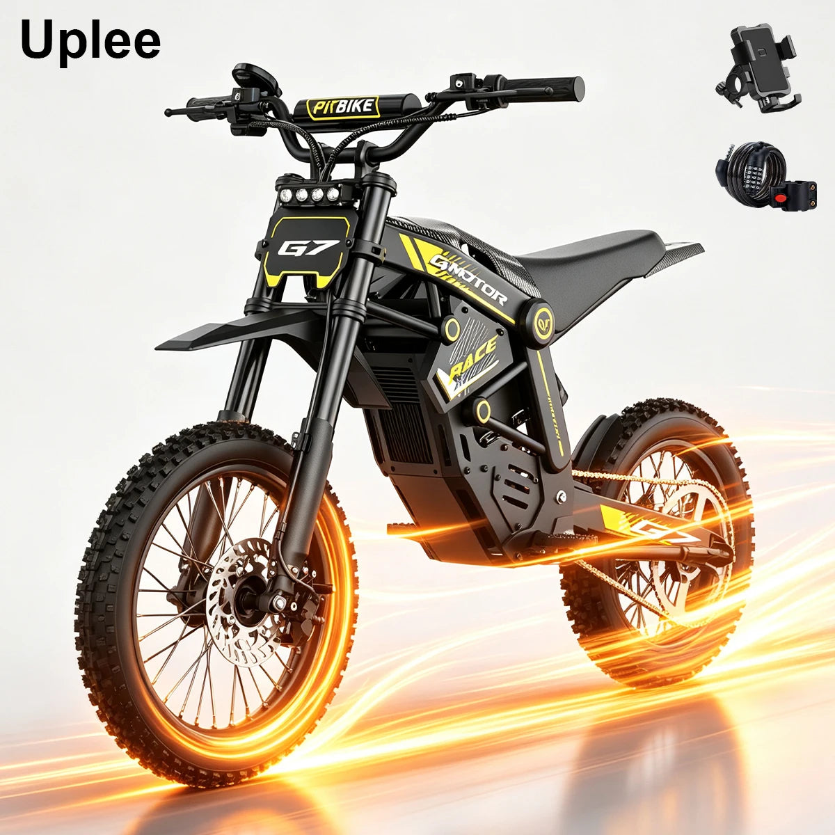 Uplee G7 Electric Dirt Bike Featuring Long Range Battery