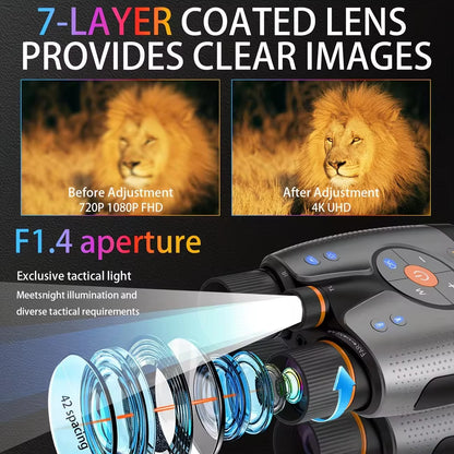 GOYOJO 4K Night Vision Binoculars with App Control