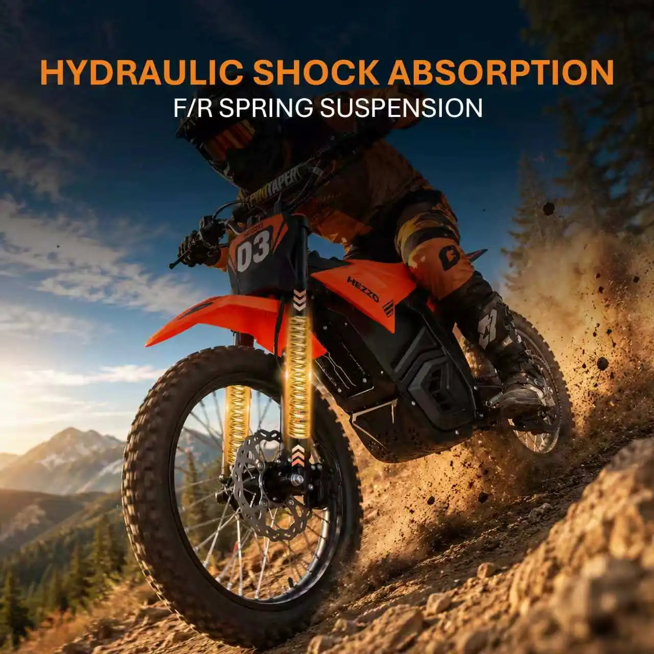 HEZZO D3PRO 8KW Electric Dirt Bike Mid-Drive Ebike