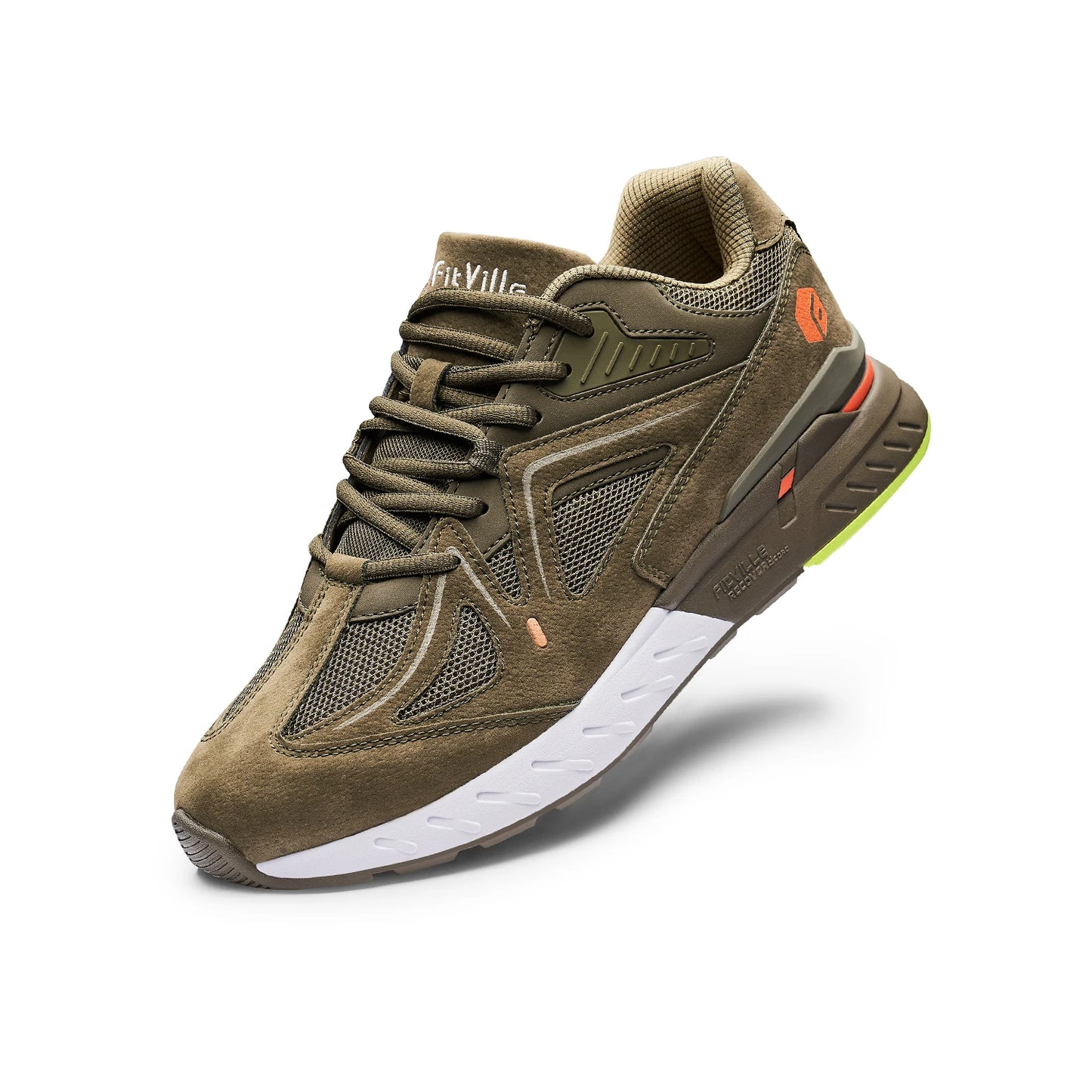 Fitville Men Lightweight Walking Shoes With Arch Support And Heel Relief