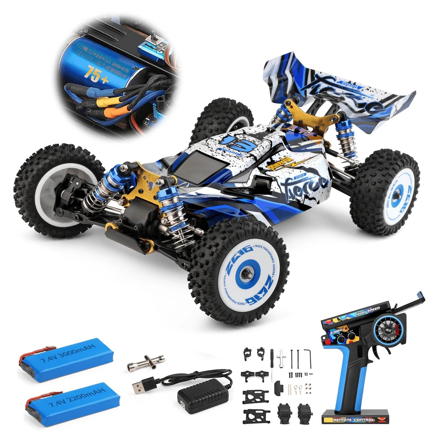 WLtoys 124017 V2 Brushless One Twelfth RC Car Independent ESC