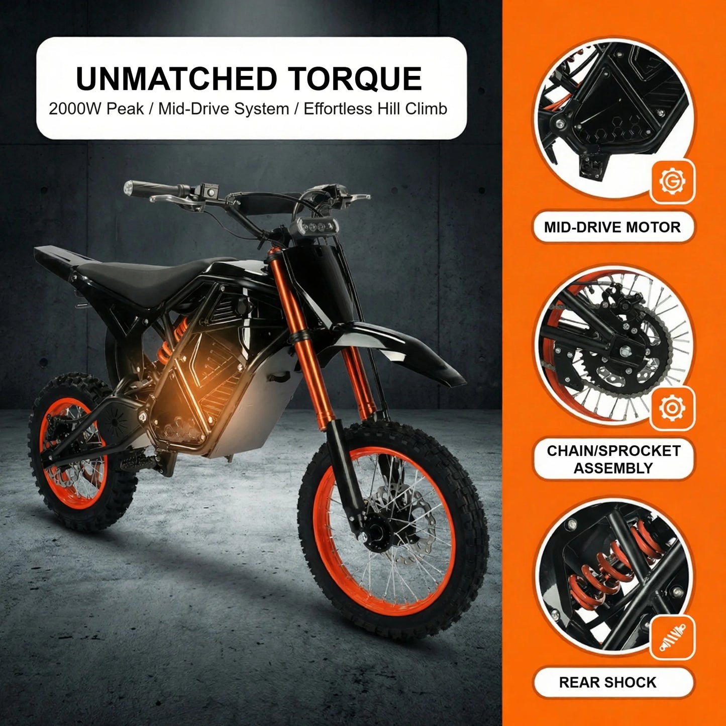 Xtion 2000W Electric Dirt Bike 38 MPH For Teens Everywhere