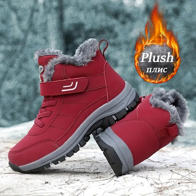 Women Plush Lined Winter Snow Boots For Cold Weather Walking