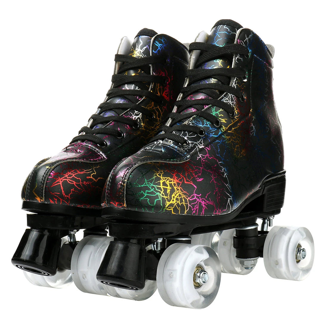 YYW Flashing Quad Roller Skates For Adults Women Men Outdoor