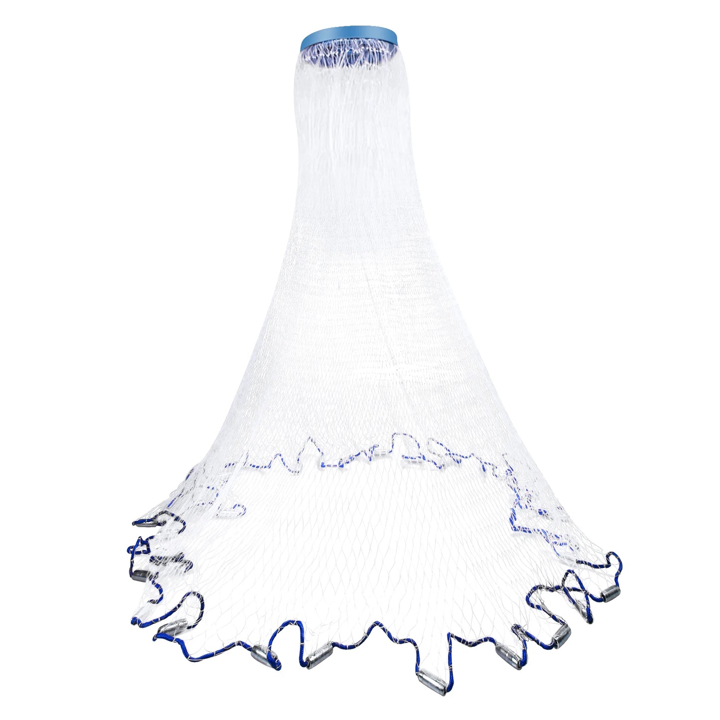 Saltwater Cast Net With Small Mesh Aluminum Sinker