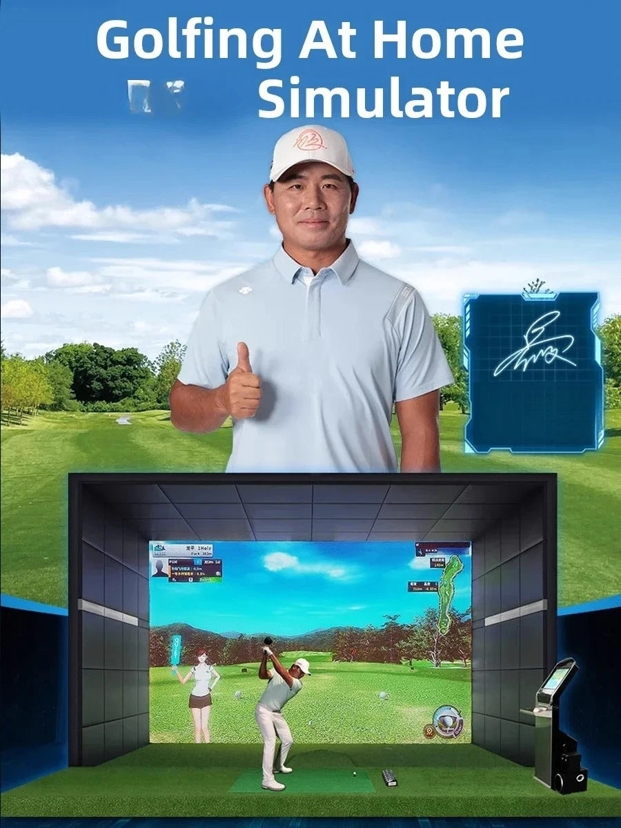 Golf Simulator With 3D Swing Analyzer And Launch Monitor System