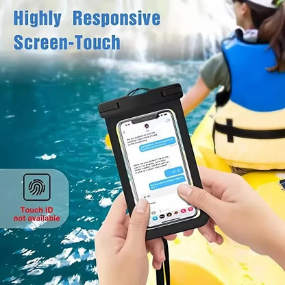 Universal IPX8 Waterproof Phone Pouch with Adjustable Strap for Swimming