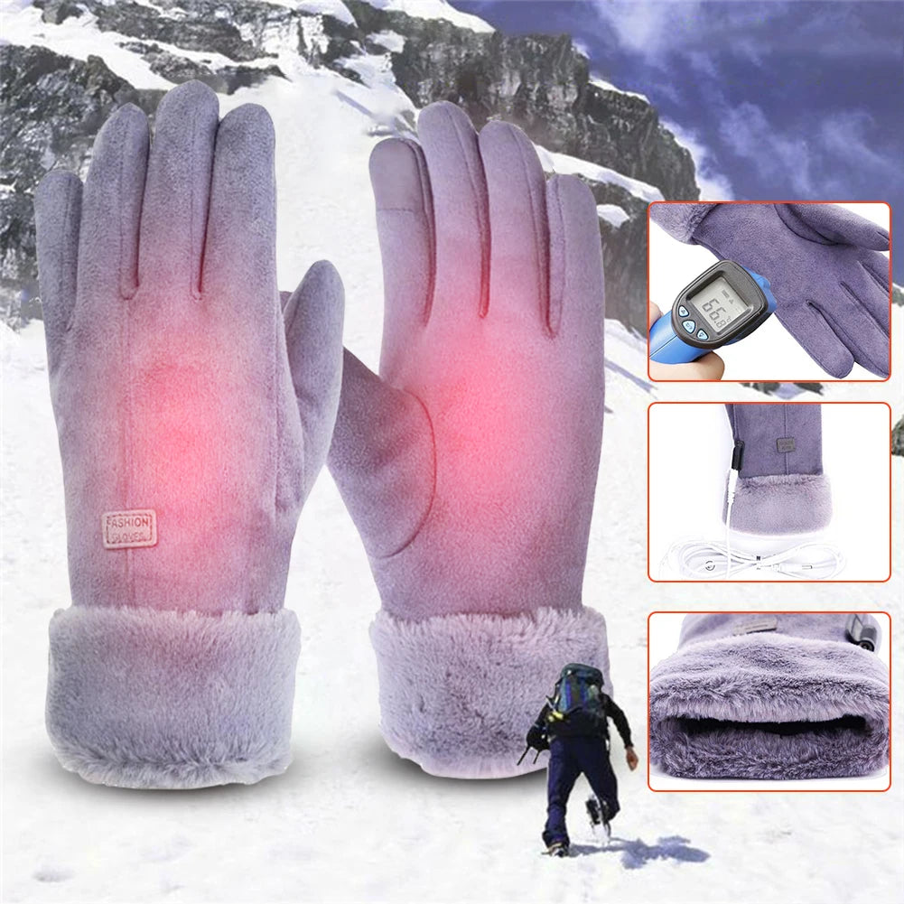 APWIKOGER Electric Warm Gloves With 3 Gear Heating For Motorbike